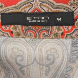 Pre Owned Etro Multicolor Printed Cotton Button Front Shirt M
