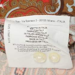 Pre Owned Etro Multicolor Printed Cotton Button Front Shirt M