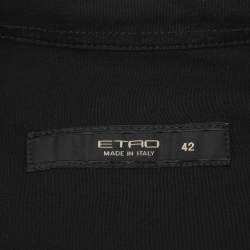 Pre Owned Etro Multicolor Printed Silk Button Front Shirt M