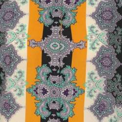 Pre Owned Etro Multicolor Printed Silk Button Front Shirt M