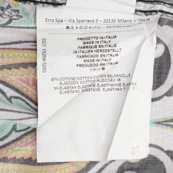 Pre Owned Etro Multicolor Print Cotton Blend Full Sleeve Shirt M