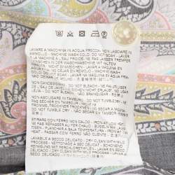 Pre Owned Etro Multicolor Print Cotton Blend Full Sleeve Shirt M