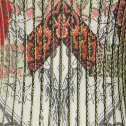 Pre Owned Etro Multicolor Paisley Printed Knit Cold Shoulder Dress M