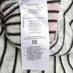 Pre Owned Etro Multicolor Paisley Printed Knit Cold Shoulder Dress M