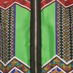 Etro Multicolor Printed Silk Zip-Up Jacket S