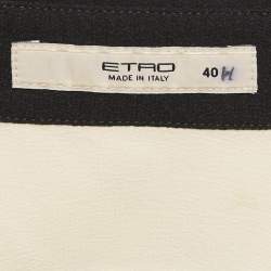 Etro Multicolor Floral Print Silk Long Sleeve Shirt S