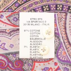 Etro Multicolor Paisley Printed Cotton Button Front Shirt L