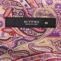 Etro Multicolor Paisley Printed Cotton Button Front Shirt L