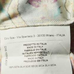 Pre Owned Etro Multicolor Paisley Print Silk Jersey Shift Dress M