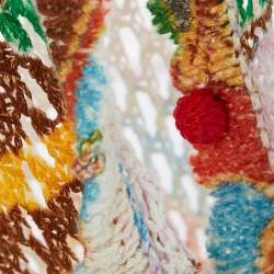 Etro Multicolor Patterned Linen Knit Button Front Long Cardigan M