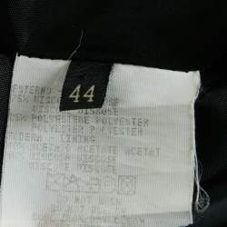 Pre Owned Etro Black Printed Crepe Single Breasted Blazer M