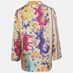 Etro Multicolor Printed Button Front Blouse M