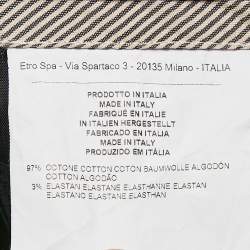Pre Owned Etro Black Cotton Trousers S