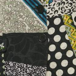 Pre Owned Etro Vintage Multicolor Printed Cotton Blend Single Breasted Blazer M