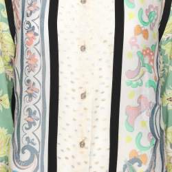 Etro Multicolor Printed Button Front Blouse M