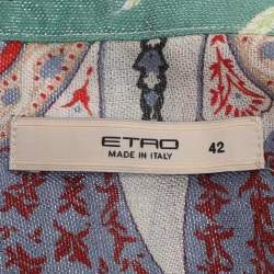 Etro Multicolor Printed Button Front Blouse M