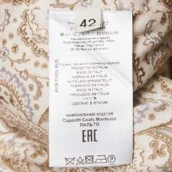 Etro Multicolor/Beige Paisley Jacquard Open Front Overcoat M