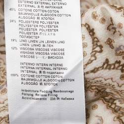 Etro Multicolor/Beige Paisley Jacquard Open Front Overcoat M