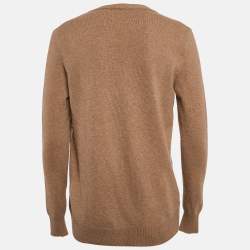 Etro Beige Paisley Print Silk and Wool Knit Cardigan S