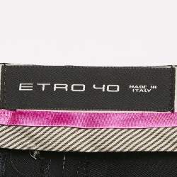 Etro Black Crepe Tailored Trousers S