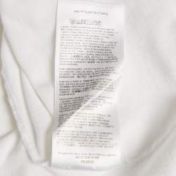 Etro White Applique Jersey Structured Shoulder T-Shirt S