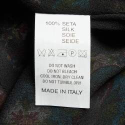مملوكة مسبقًا Etro Multicolor Printed Silk Chiffon Wrap Dress M