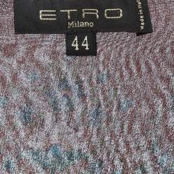 مملوكة مسبقًا Etro Multicolor Printed Silk Chiffon Wrap Dress M