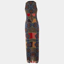 Etro Multicolor Printed Silk Sleeveless Maxi Dress S