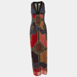 Etro Multicolor Printed Silk Sleeveless Maxi Dress S
