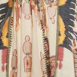Pre Owned Etro Multicolor/Beige Jacquard Open Front Cape ONE SIZE