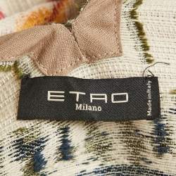 Pre Owned Etro Multicolor/Beige Jacquard Open Front Cape ONE SIZE