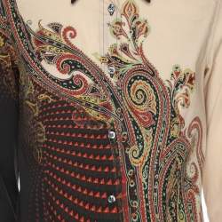 Etro Multicolor Printed Cotton Button Front Shirt S