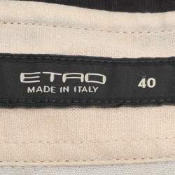 Etro Multicolor Printed Cotton Button Front Shirt S