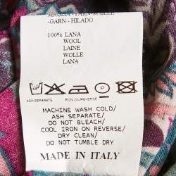 مملوكة مسبقًا Etro Purple/Yellow Paisley Pattern Wool Knit Sweatshirt M