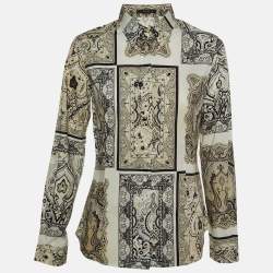 Etro Beige Paisley Print Cotton Button Front Shirt L