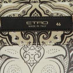 Etro Beige Paisley Print Cotton Button Front Shirt L