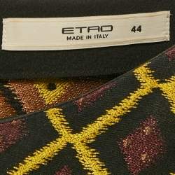 Etro Brown/Yellow Geometric Jacquard Blouse M