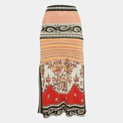 Etro Multicolor Patterned Knit Midi Skirt M