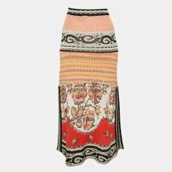 Etro Multicolor Patterned Knit Midi Skirt M