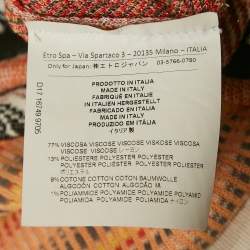 Etro Multicolor Patterned Knit Midi Skirt M