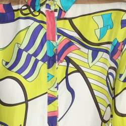 Etro Multicolor Printed Silk Long Sleeve Shirt M