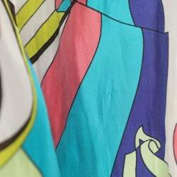 Etro Multicolor Printed Silk Long Sleeve Shirt M
