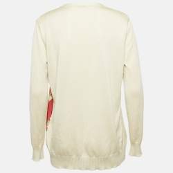 Etro Green Paisley Print Silk and Wool Knit Cardigan M