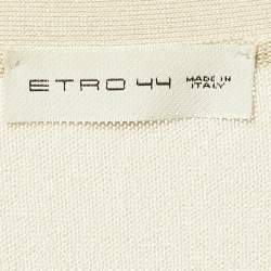 Etro Green Paisley Print Silk and Wool Knit Cardigan M