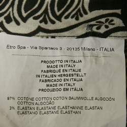 Pre Owned Etro Black Paisley Print Cotton Button Front Shirt S