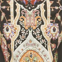 Pre Owned Etro Black Paisley Print Cotton Button Front Shirt S