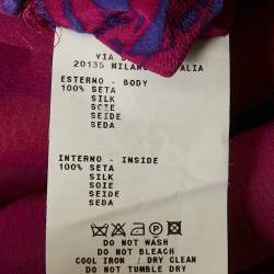 Etro Purple Printed Silk Sleeveless Short Dress M