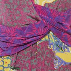 Etro Purple Printed Silk Sleeveless Short Dress M