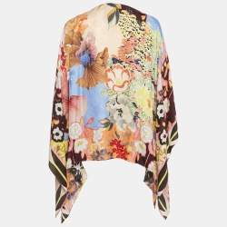 Etro Multicolor Printed SIlk Kaftan Top (One Size)