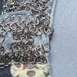 Etro Multicolor Printed Suede Chain Detail Top M